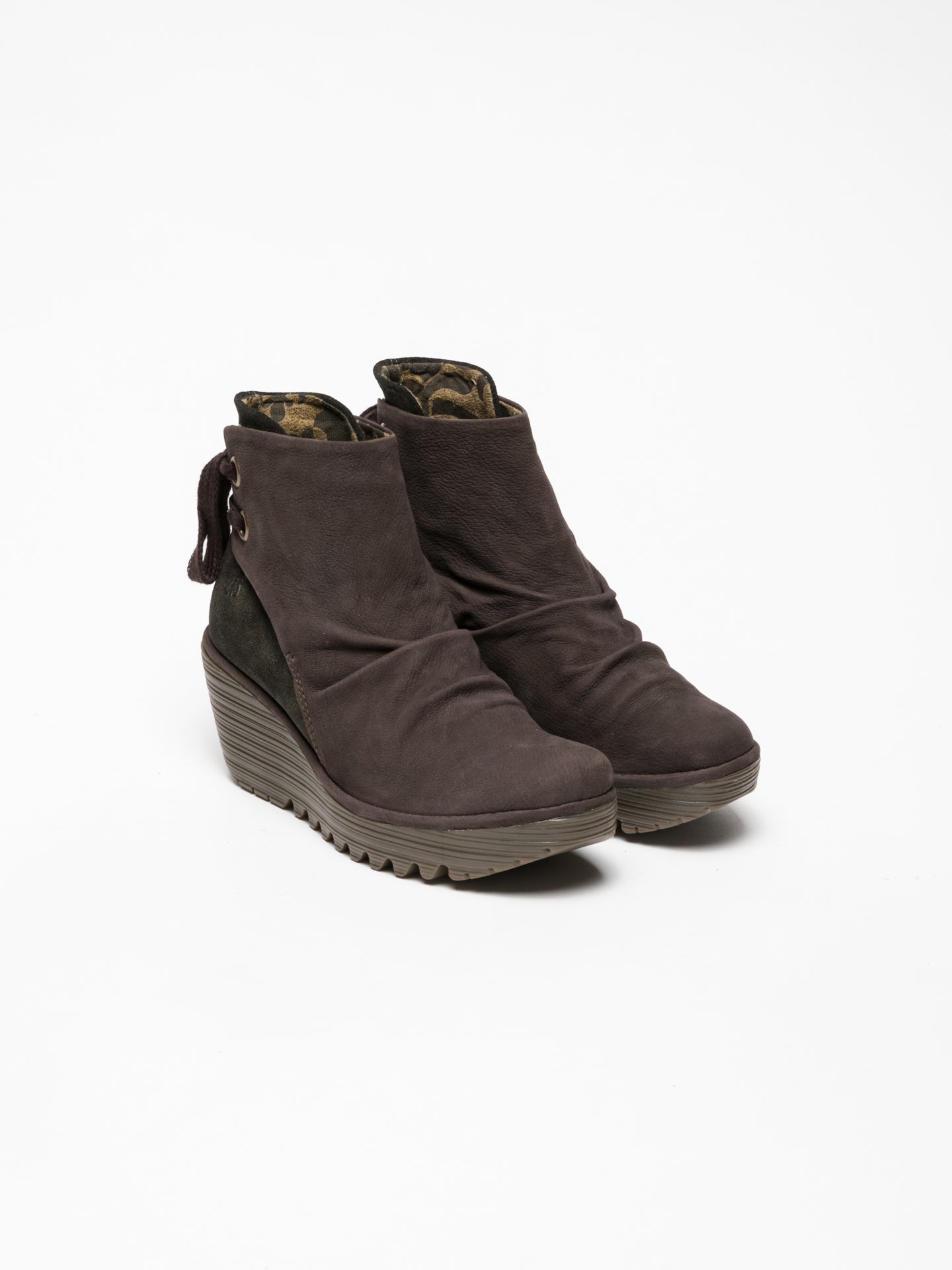 Fly London Brown Wedge Ankle Boots